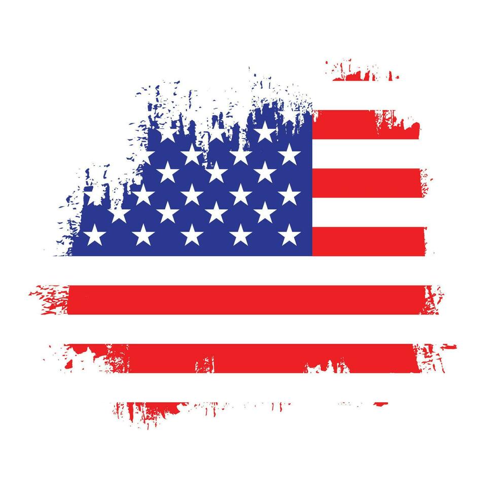 USA grunge textur flagga vektor