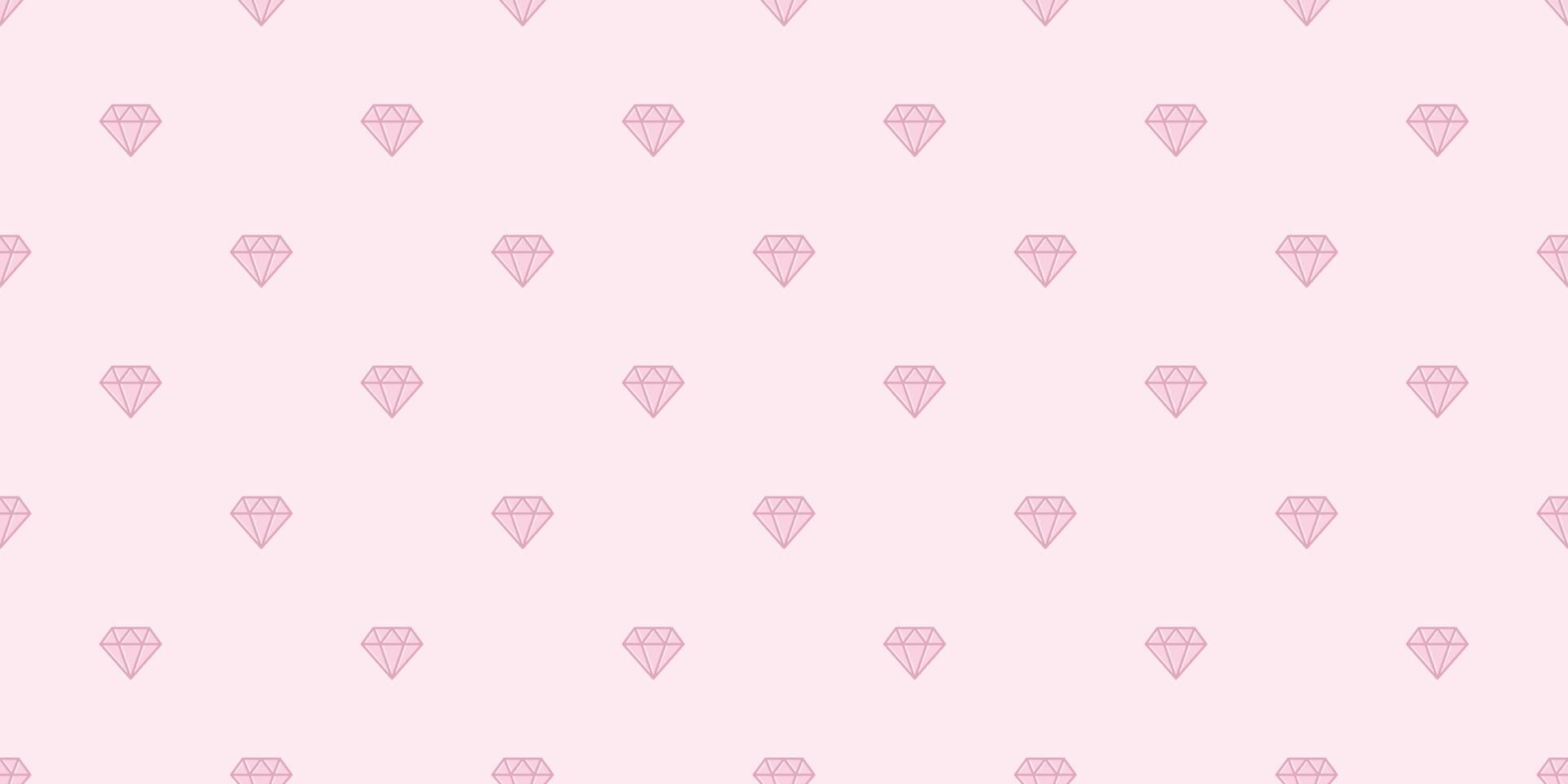 niedliche rosa Diamanten nahtlose Wiederholungsmuster Vektor Hintergrund