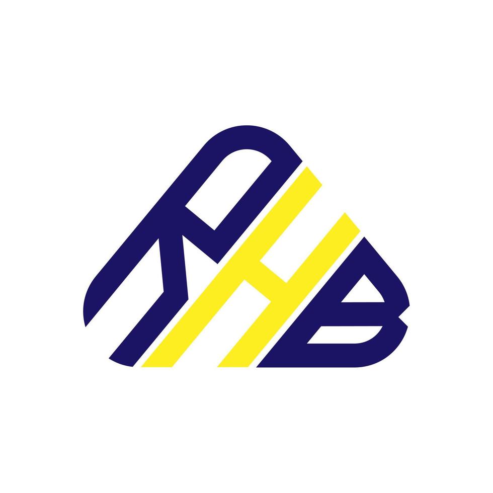 rhb brev logotyp kreativ design med vektor grafisk, rhb enkel och modern logotyp.