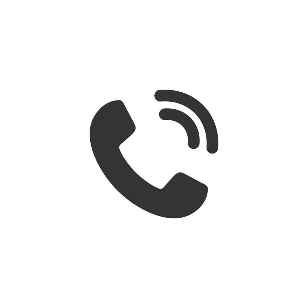 Handy-Symbol im flachen Stil. Telefongesprächsvektorillustration auf weißem lokalisiertem Hintergrund. Hotline-Kontakt-Geschäftskonzept. vektor