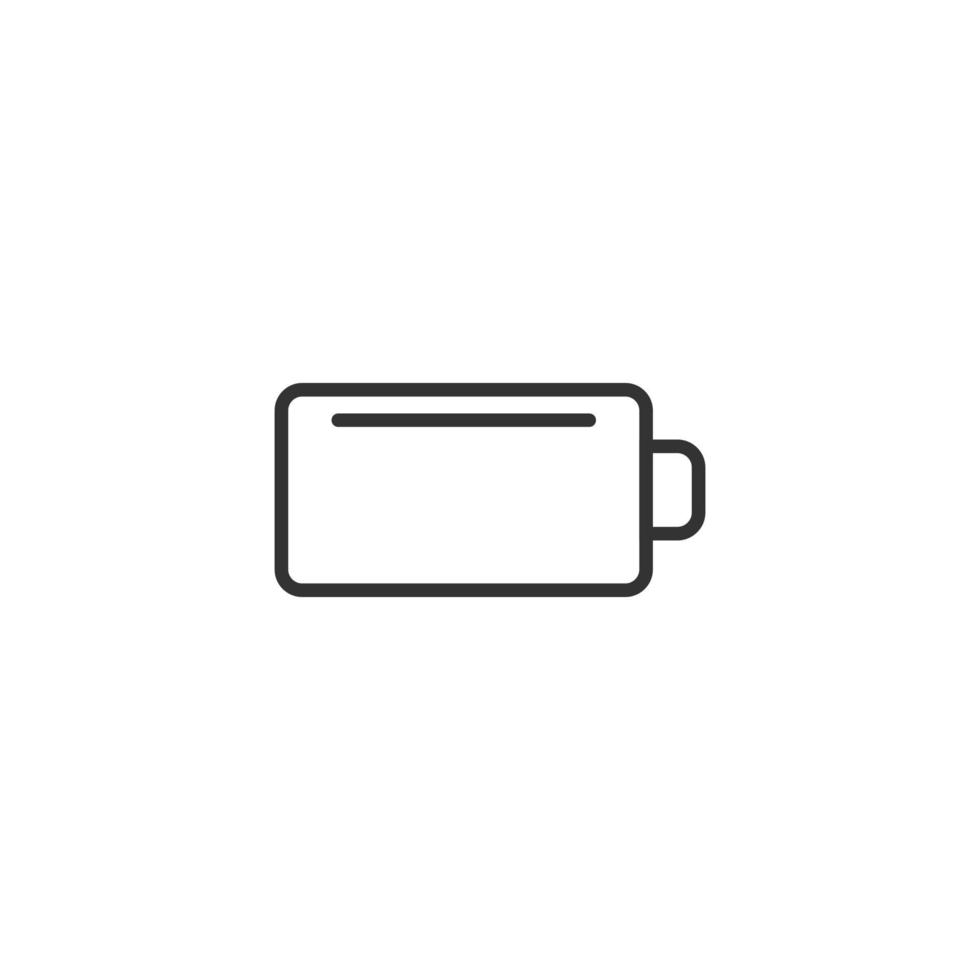 Batterieladesymbol im flachen Stil. Leistungspegel-Vektorillustration auf weißem, isoliertem Hintergrund. Geschäftskonzept für Lithium-Akkus. vektor
