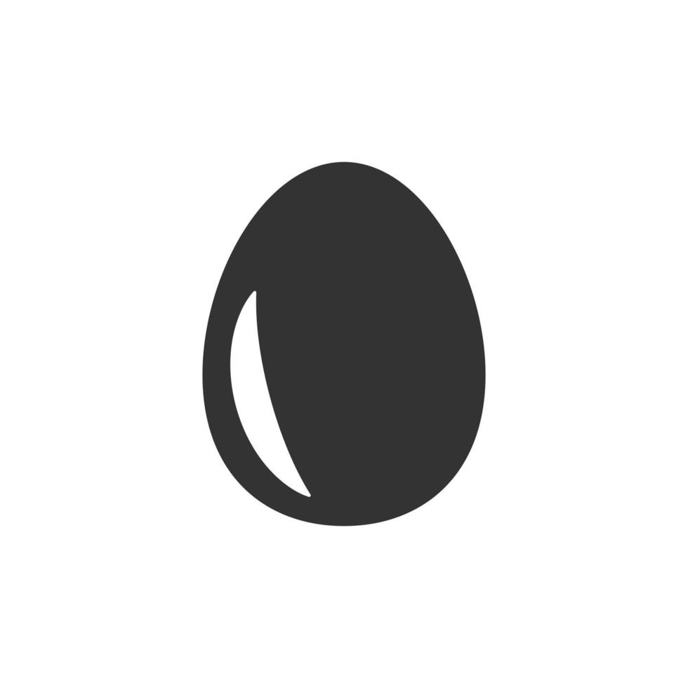Ei-Symbol im flachen Stil. Frühstücksvektorillustration auf weißem getrenntem Hintergrund. Eierschalen-Geschäftskonzept. vektor