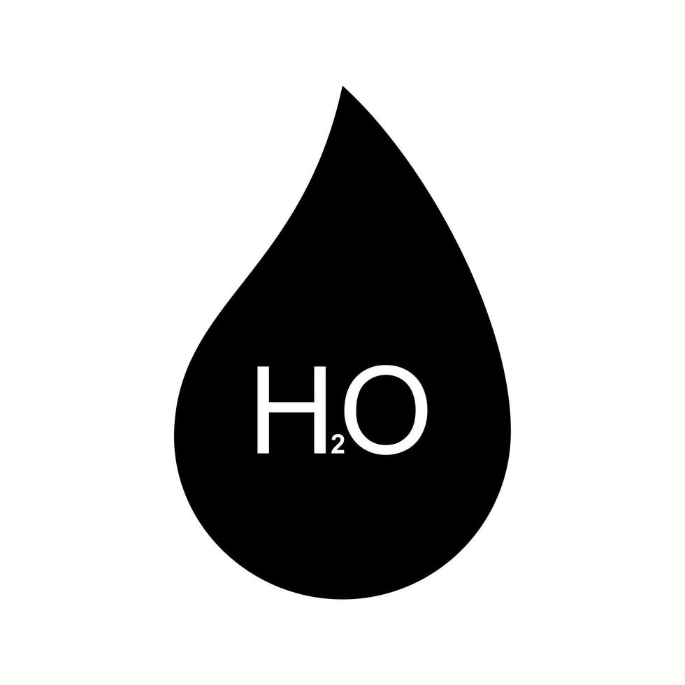 einzigartiges h2o-Vektor-Glyphen-Symbol vektor