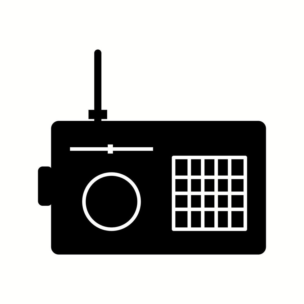 einzigartiges Radio-Vektor-Glyphen-Symbol vektor