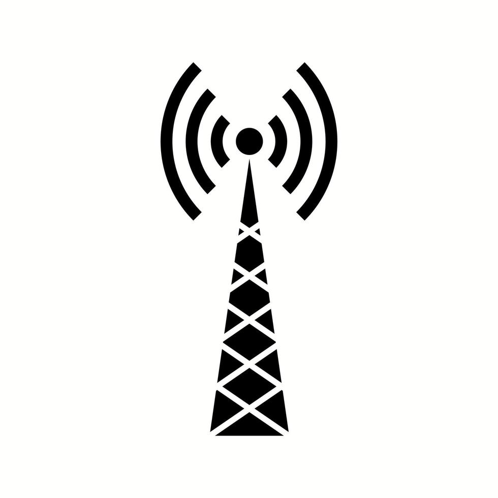unik telekom torn vektor glyf ikon