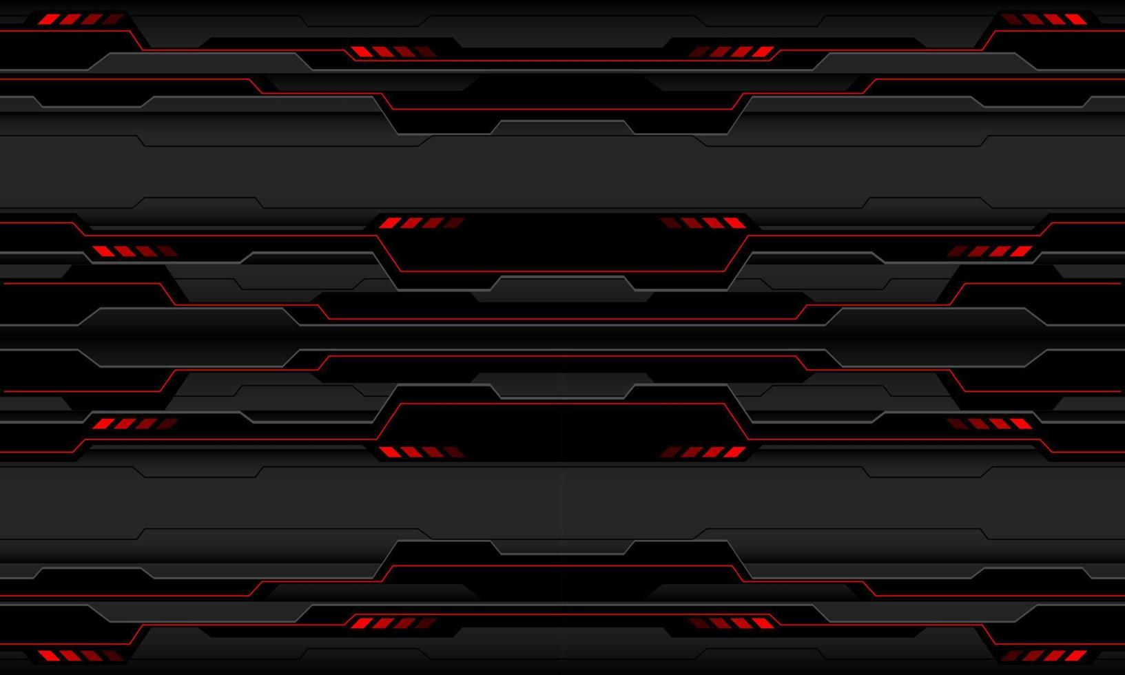 abstrakter roter schwarzer schaltkreis cyber auf grauem nahtlosem musterdesign moderner futuristischer technologiehintergrundvektor vektor