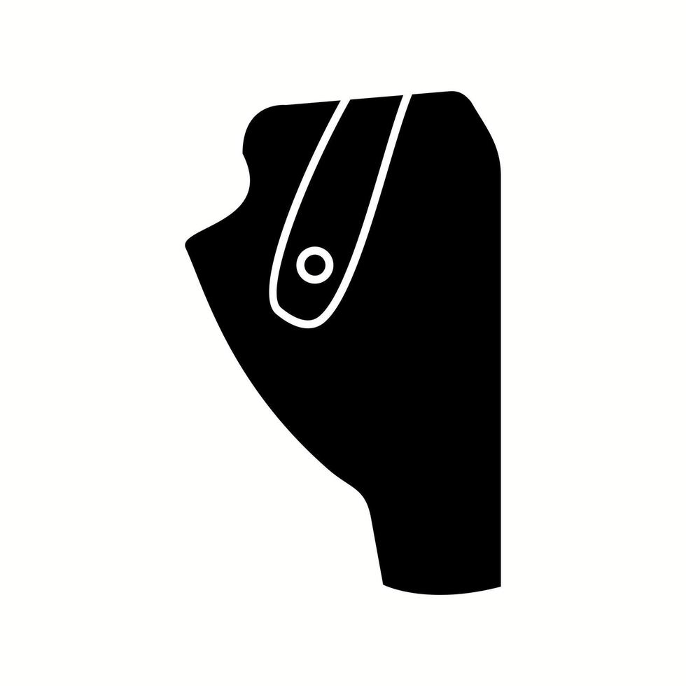 einzigartiges Pistol Hostler-Vektor-Glyphen-Symbol vektor