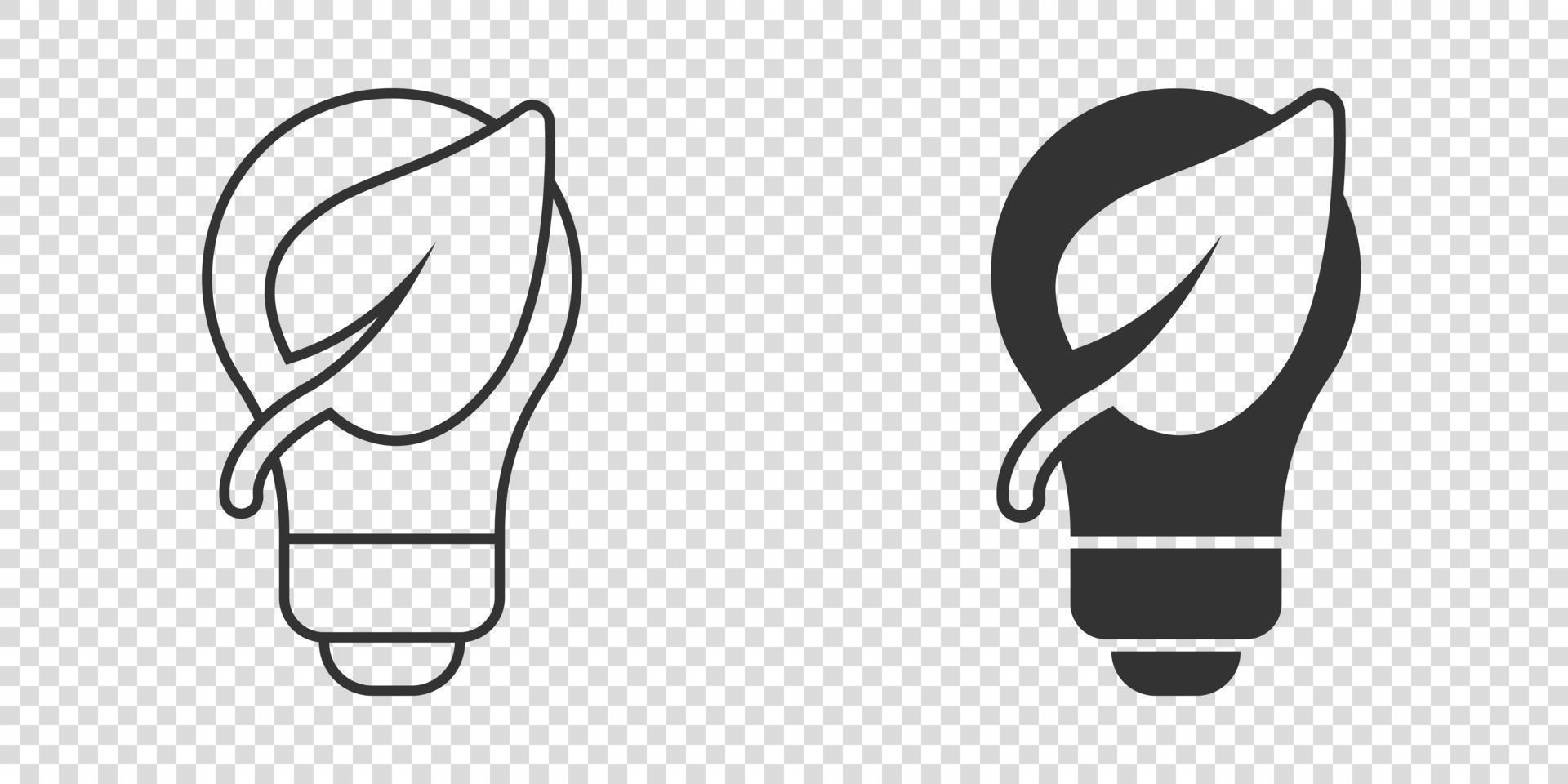 Glühbirnen-Symbol im flachen Stil. Glühbirne-Vektor-Illustration auf weißem Hintergrund isoliert. Energielampe Zeichen Geschäftskonzept. vektor