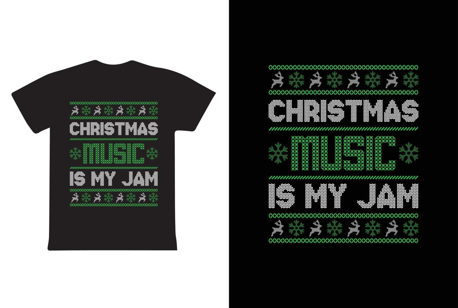 Weihnachts-T-Shirt-Design. Weihnachtsmusik ist meine Marmelade. T-Shirt-Design vektor