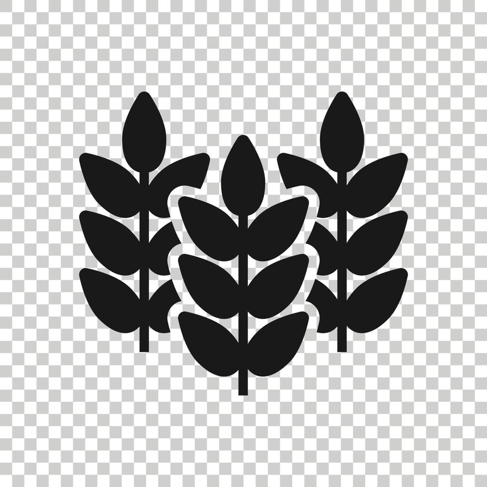Weizen-Symbol im flachen Stil. Gerste-Vektor-Illustration auf weißem Hintergrund isoliert. Erntestamm Geschäftskonzept. vektor