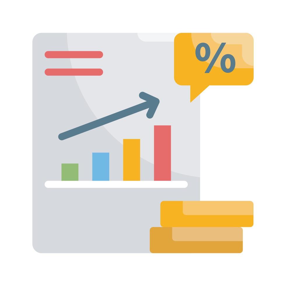 intressera Betygsätta vektor stil illustration. företag och finansiera översikt ikon.