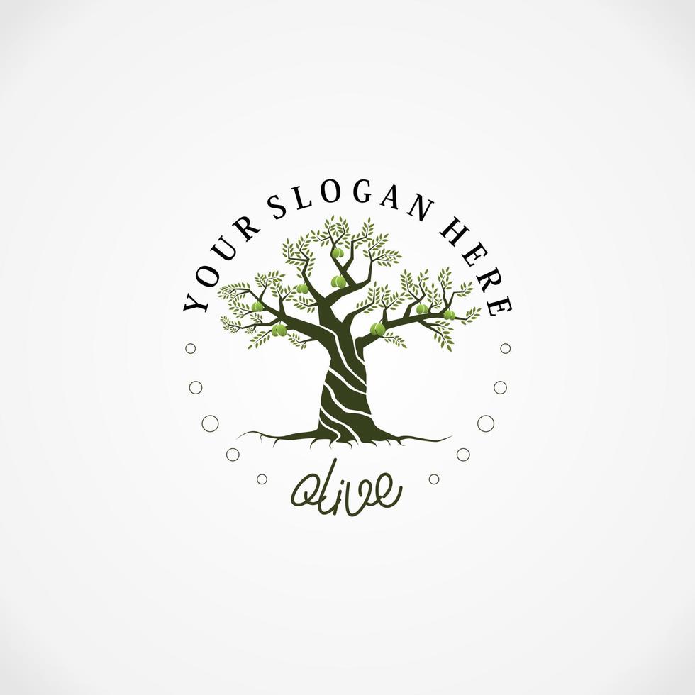 oliv träd i mycket unik form bild grafisk ikon logotyp design abstrakt begrepp vektor stock. kan vara Begagnade som en symbol relaterad till natur eller växt