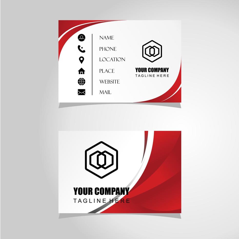 företag kort i röd och grå färger den där se attraktiv bild grafisk ikon logotyp design abstrakt begrepp vektor stock. kan vara Begagnade som en symbol associerad med ett identitet eller befordran