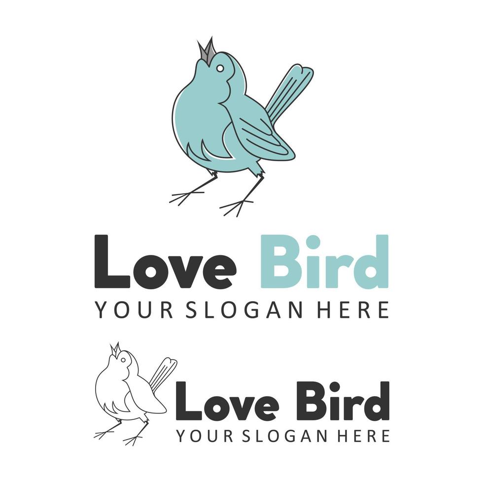 einfacher und einzigartiger Vogel in Linie Kunstbild Grafik Symbol Logo Design abstraktes Konzept Vektor Stock. kann als Symbol für Tiere verwendet werden.