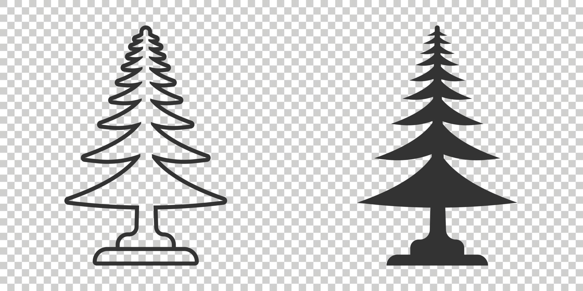 Nadelbaum-Symbol im flachen Stil. Tannenflora-Vektorillustration auf weißem, isoliertem Hintergrund. Ökologie Zeichen Geschäftskonzept. vektor