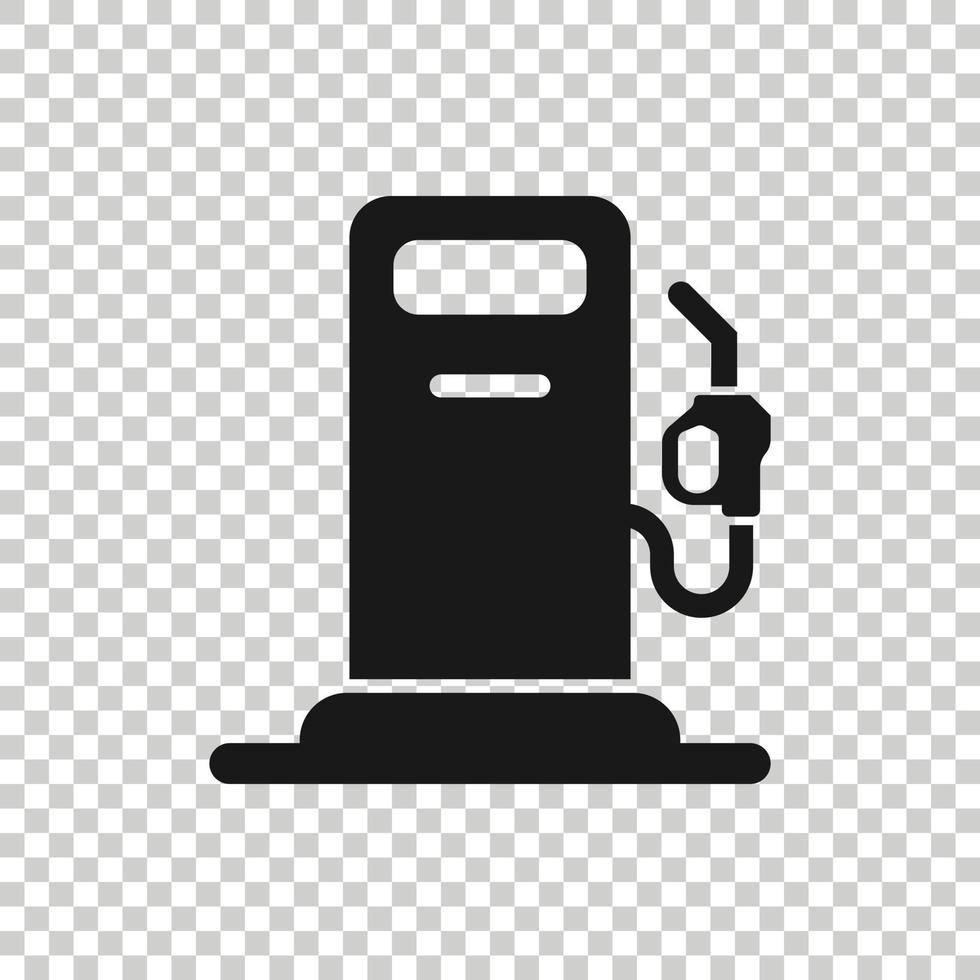 Kraftstoffpumpen-Symbol im flachen Stil. Tankstellenzeichen-Vektorillustration auf weißem lokalisiertem Hintergrund. Benzin-Geschäftskonzept. vektor