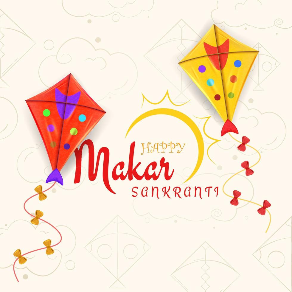 Lycklig makar sankranti kreativ social media posta kreativ makar sankranti festival mall vektor