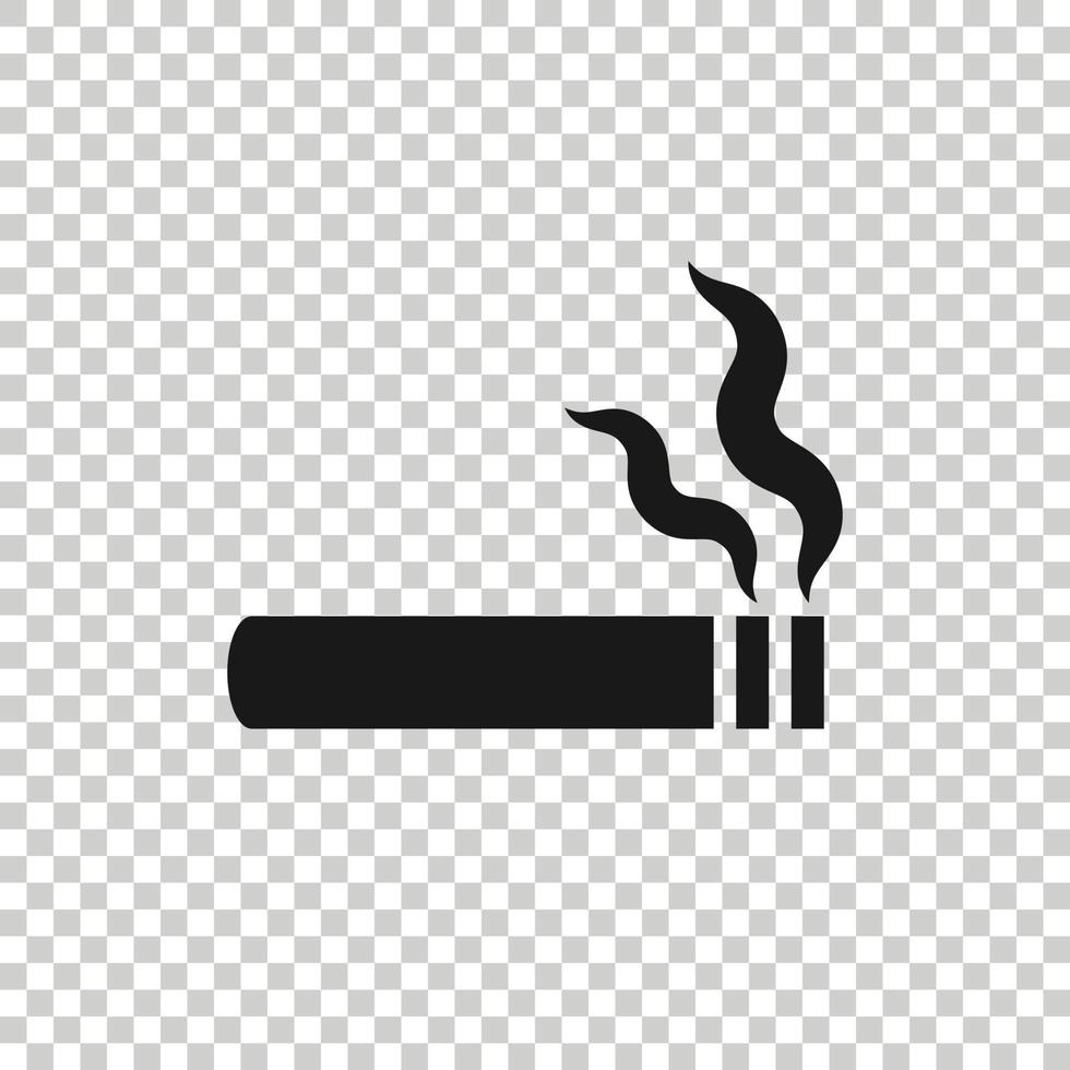 cigarett ikon i platt stil. rök vektor illustration på vit isolerat bakgrund. nikotin företag begrepp.