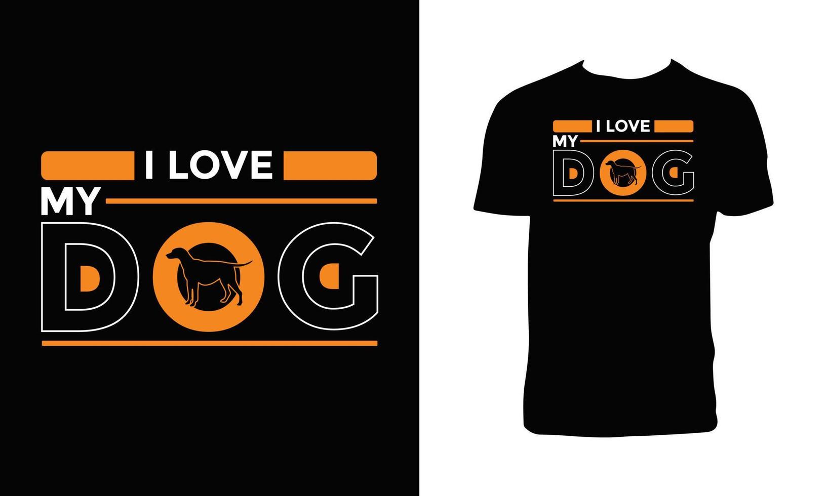 kreatives hundetypografie-t-shirt-design vektor