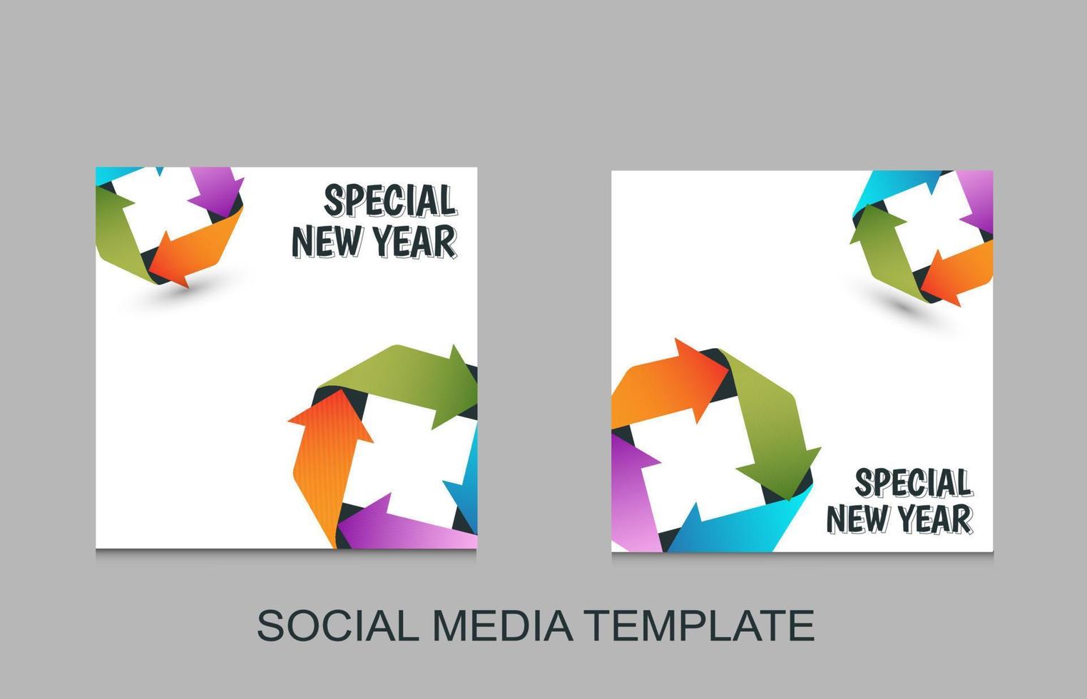 Social-Media-Banner für Neujahrs-Special. vektor