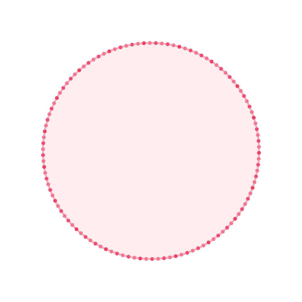 runda pastell ram med polka punkt mönster design. enkel minimal hjärtans dag dekorativ element. vektor