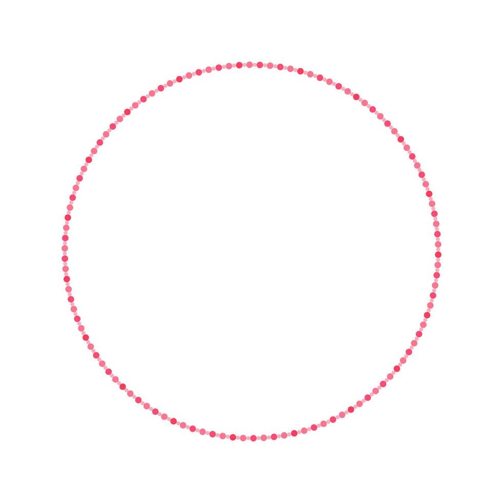 runda pastell ram med polka punkt mönster design. enkel minimal hjärtans dag dekorativ element. vektor