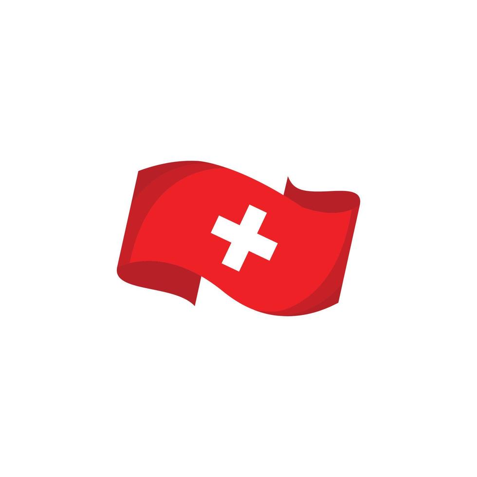 schweiz flagga logotyp vektor ikon illustration design