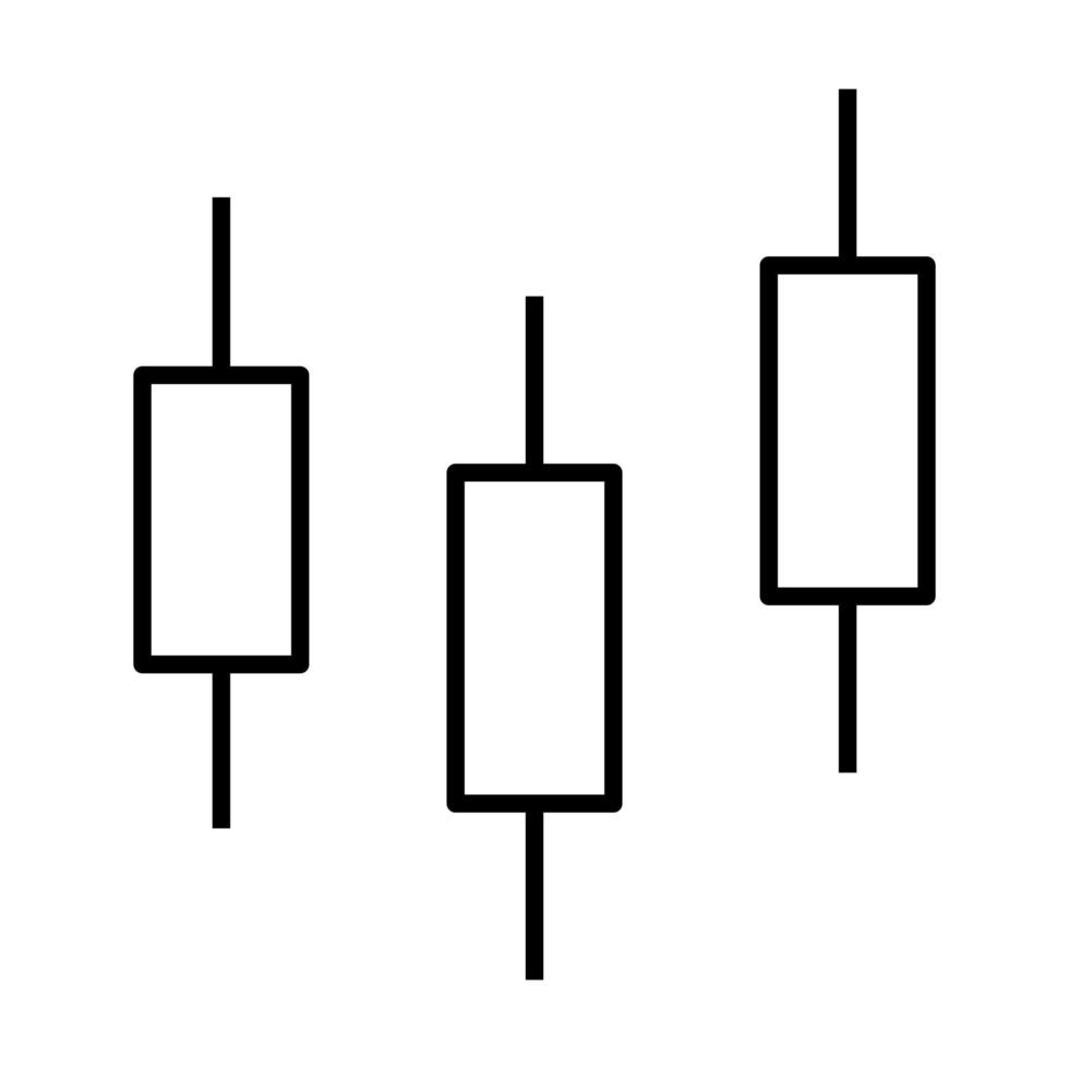 Candlestick Chart Icon Vektor Börse Symbol für Grafikdesign, Logo, Website, Social Media, mobile App, ui