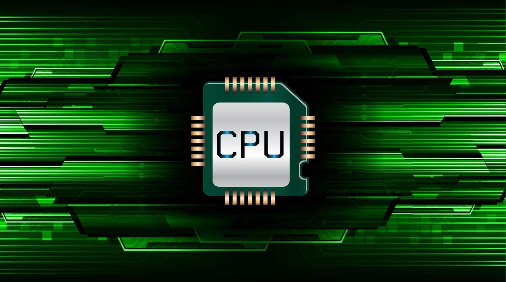 moderner technologiehintergrund mit cpu-chip vektor