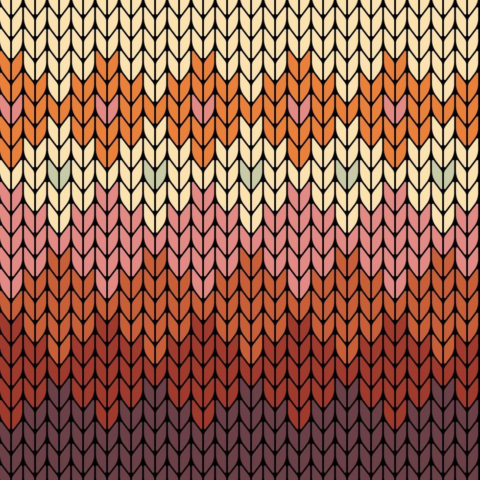 höst Färg sömlös stickat mönster med vertikal Ränder. vektor illustration.