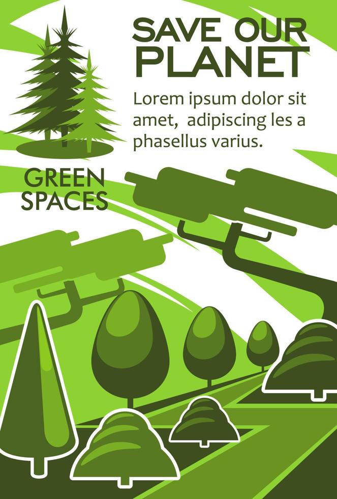 spara planet och natur Resurser eco baner design vektor