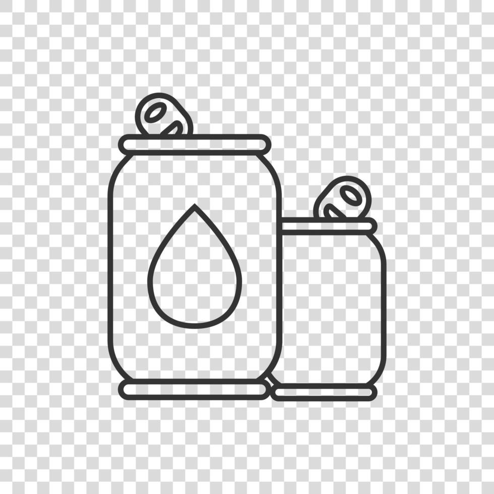 Soda kann Symbol im flachen Stil. Trinkflaschenvektorillustration auf lokalisiertem Hintergrund. Getränkezeichen Geschäftskonzept. vektor