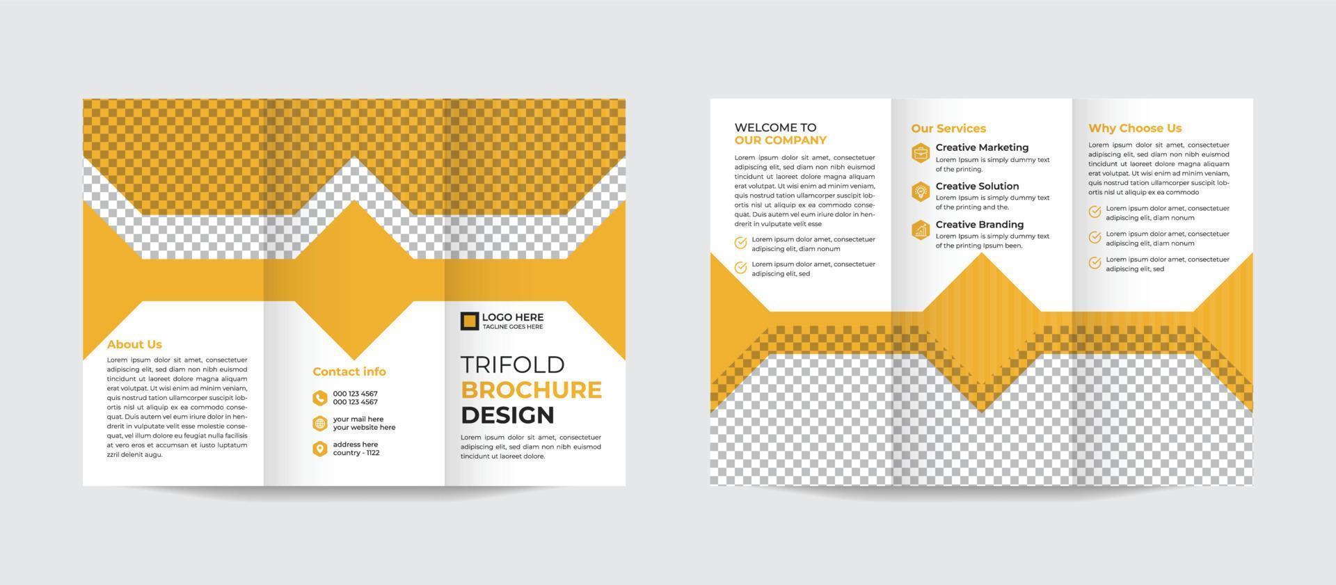 Moderne Trifold-Broschüre, Unternehmen, Agentur, Kreativ, Marketing, Vorlage, Druck, A4, Vektor pro Vektor