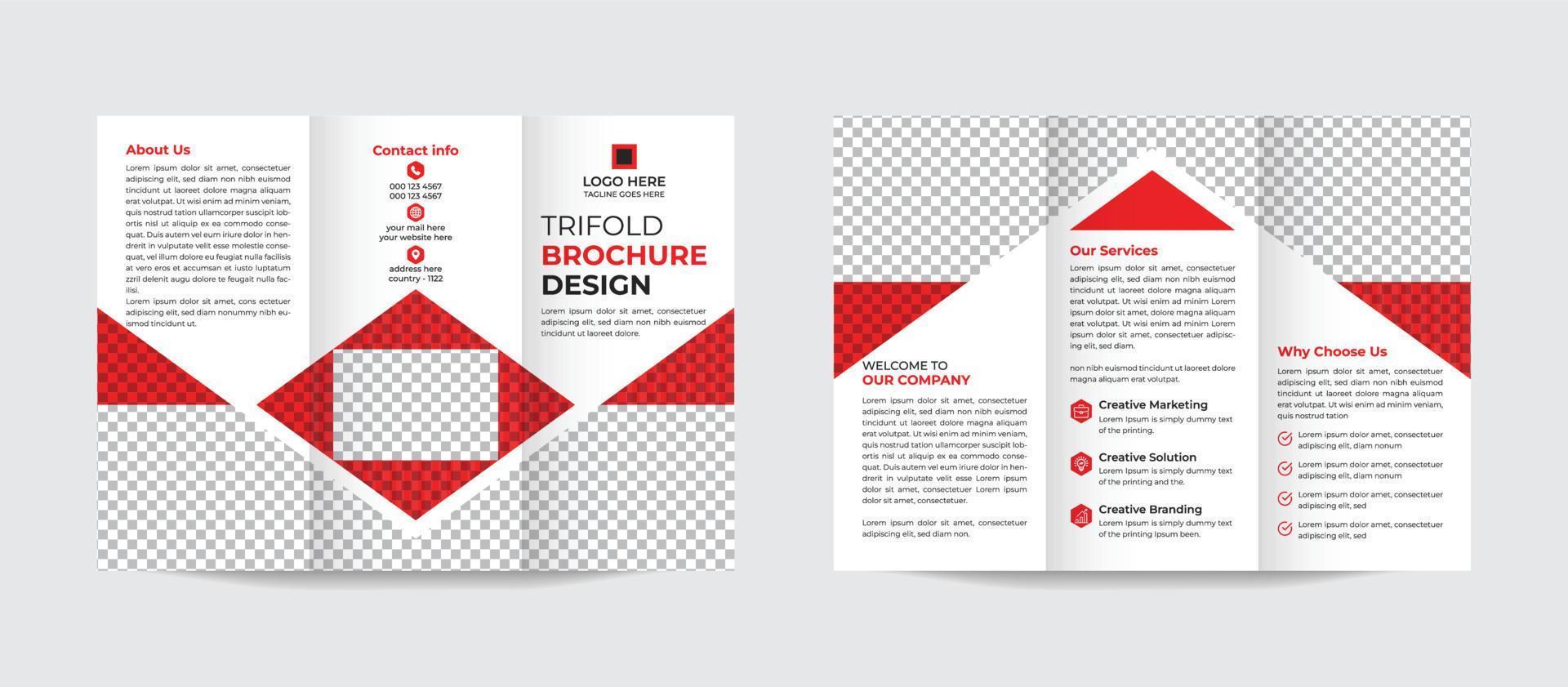 Trifold-Broschürenvorlage, Stil, hochaktuelle Broschürenvorlage, modernes Design, Layout-Design. Corporate Business Jahresbericht, Katalog, Magazin, Flyer-Mockup, kreatives Design Pro-Vektor vektor