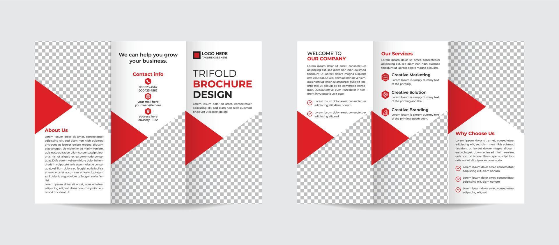 Corporate Creative Modern Business Broschüre Trifold Template Design Pro Vektor