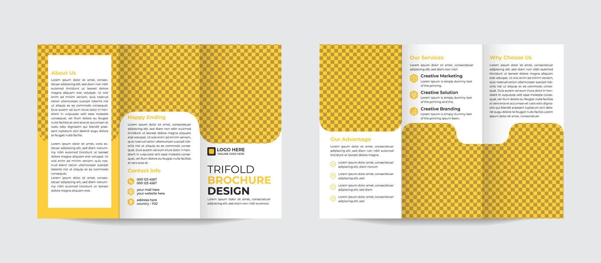 Moderne Trifold-Broschüren-Designvorlage für Ihr Unternehmen, Ihr Unternehmen, Ihr Geschäft, Ihre Werbung, Ihr Marketing, Ihre Agentur und Ihr Internetgeschäft. Pro-Vektor vektor