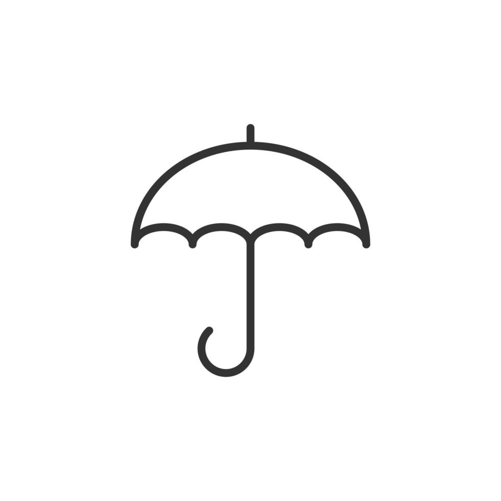 Regenschirm-Symbol im flachen Stil. Sonnenschirm-Vektor-Illustration auf weißem Hintergrund isoliert. Baldachin-Geschäftskonzept. vektor