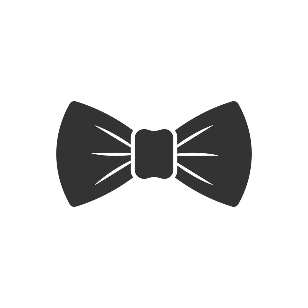 slips rosett ikon i platt stil. fluga vektor illustration på vit isolerat bakgrund. fjäril företag begrepp.