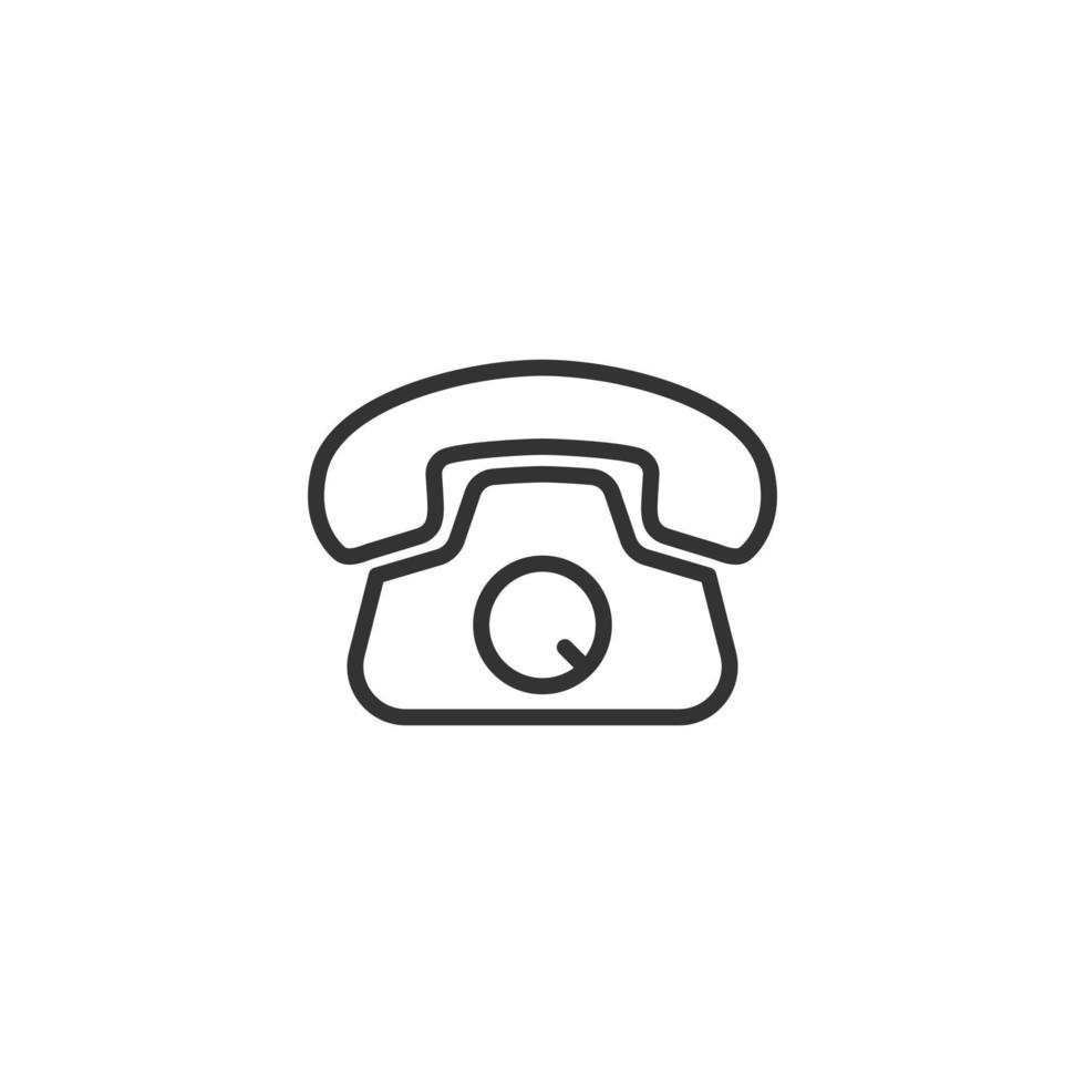 Handy-Symbol im flachen Stil. Telefongesprächsvektorillustration auf weißem lokalisiertem Hintergrund. Hotline-Kontakt-Geschäftskonzept. vektor