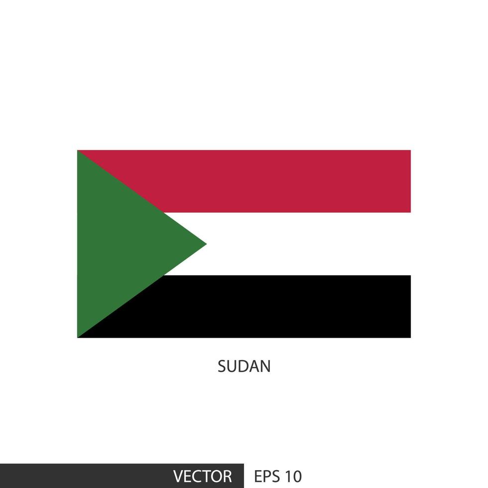 sudan fyrkant flagga på vit bakgrund och specificera är vektor eps10.
