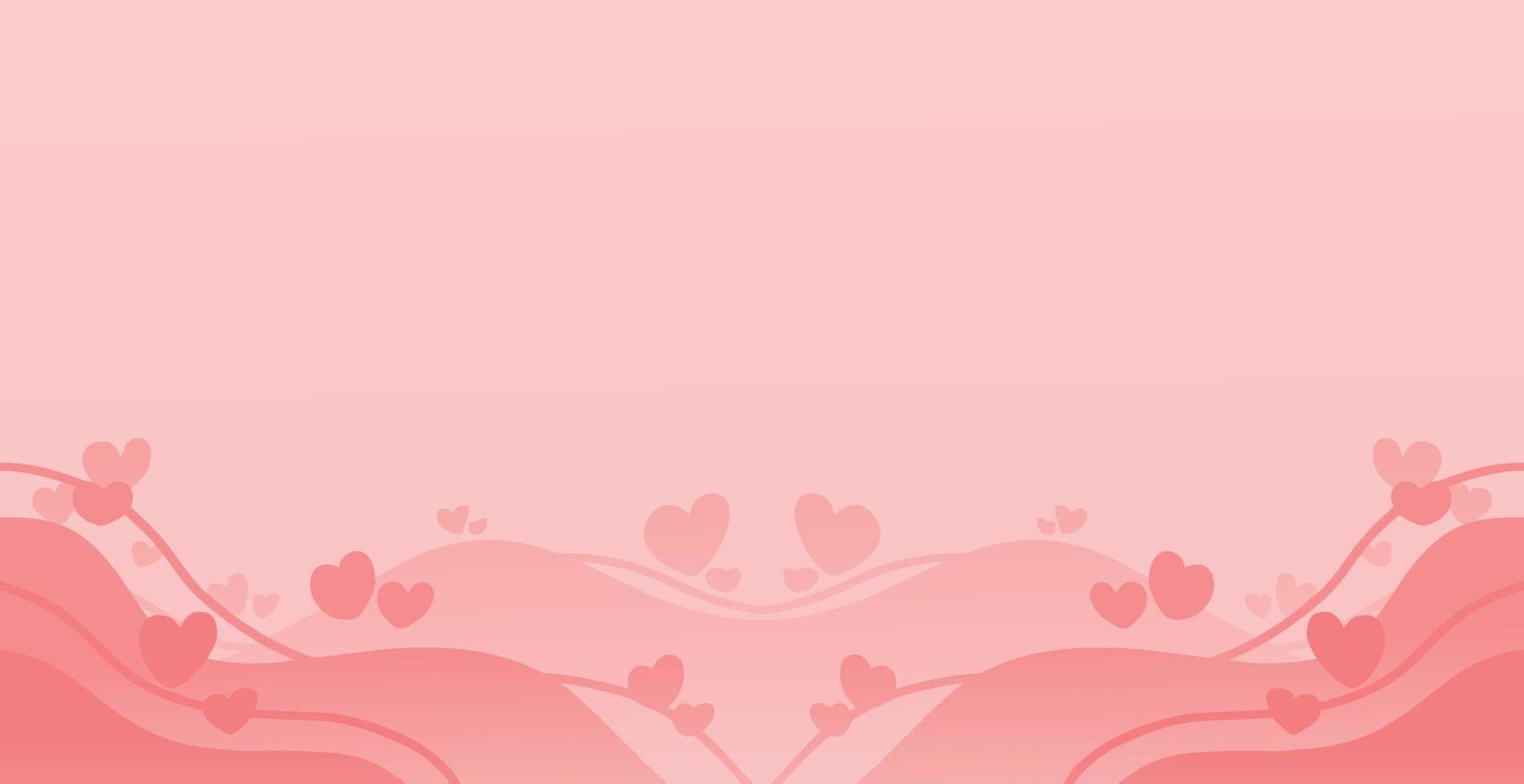 rosa Hintergrund. mit Silhouette Liebe zum Thema Valentinstag vektor