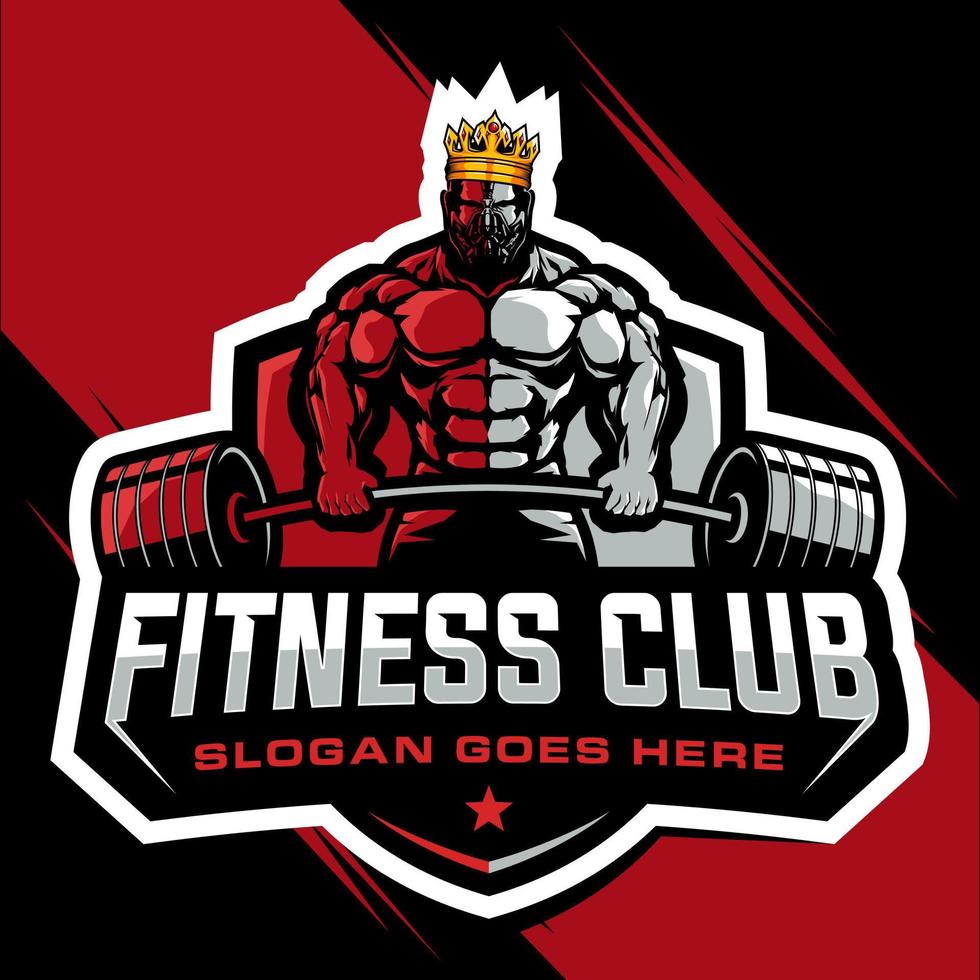 König Bodybuilding und Fitness-Logo vektor