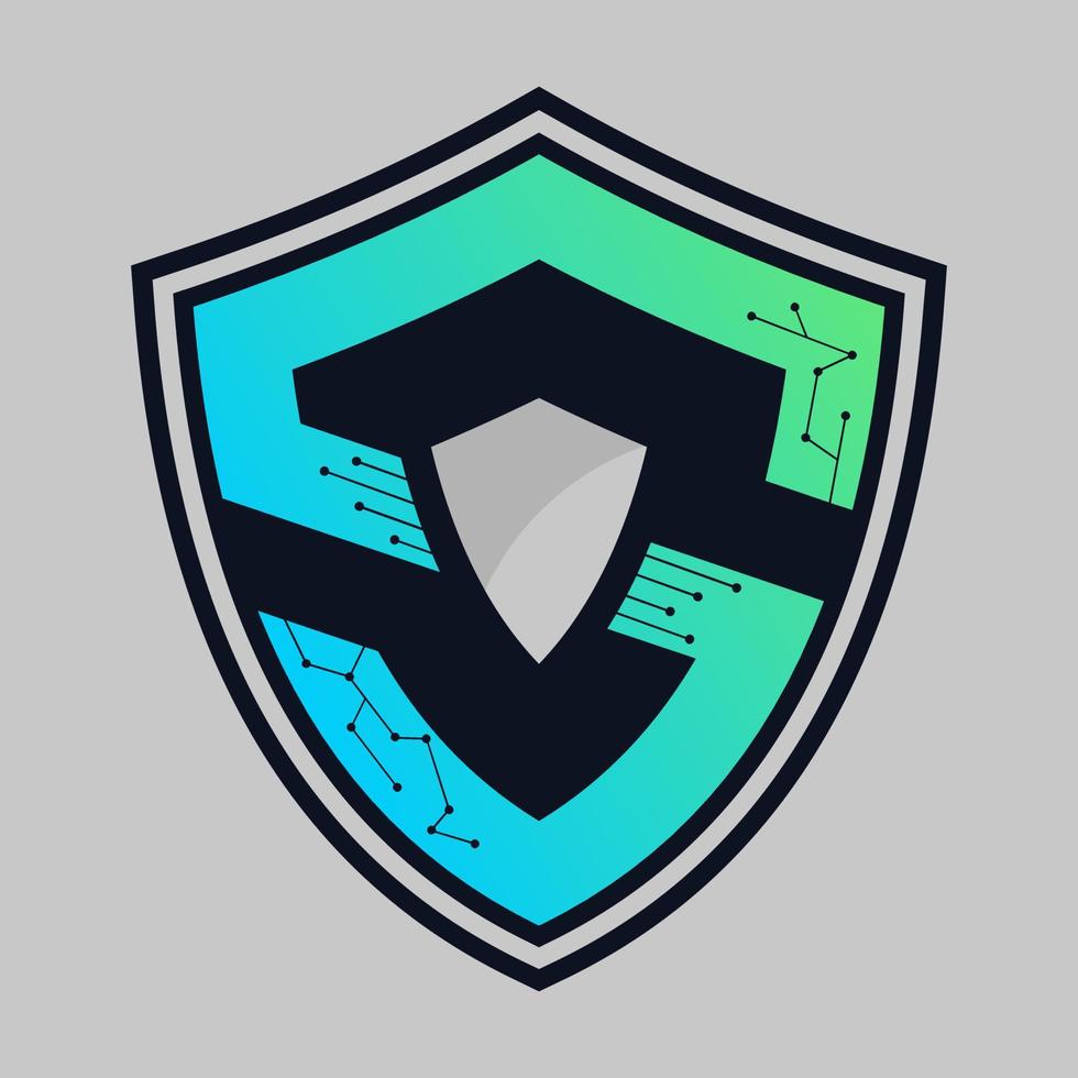 logo-vektor für cybersicherheitstechnologie-buchstaben s vektor