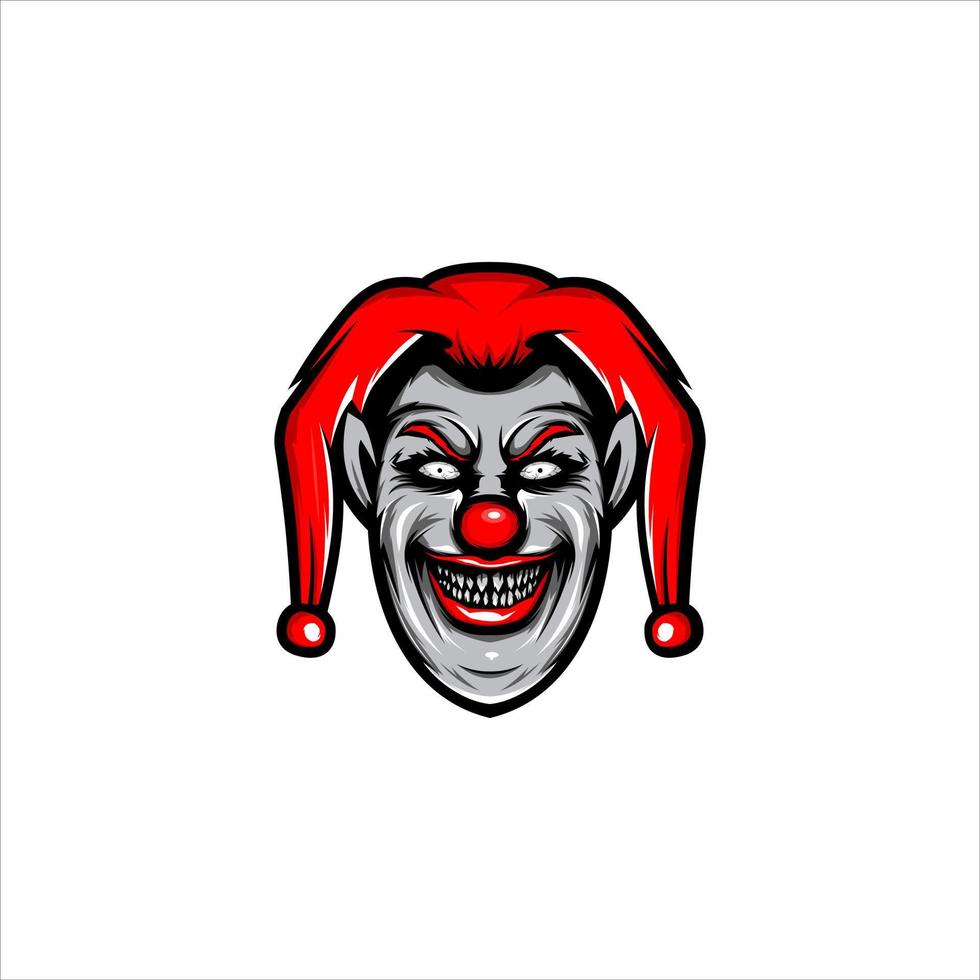 böse Clown-Maskottchen-Illustration vektor