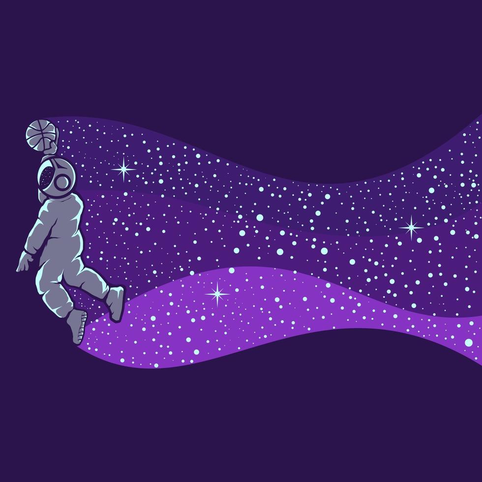 astronauten haben spaß logo design illustration vektor