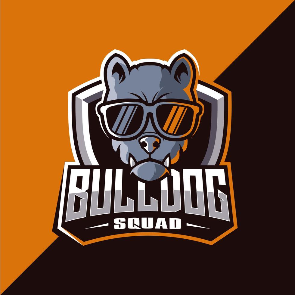 Bulldog-eSport-Logo-Design vektor
