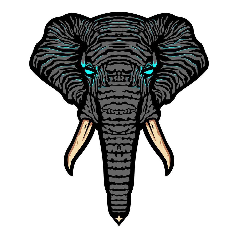 elefant huvud illustration design vektor