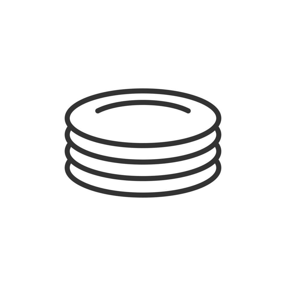 Plattensymbol im flachen Stil. Gericht-Vektor-Illustration auf weißem Hintergrund isoliert. Geschirr Geschäftskonzept. vektor