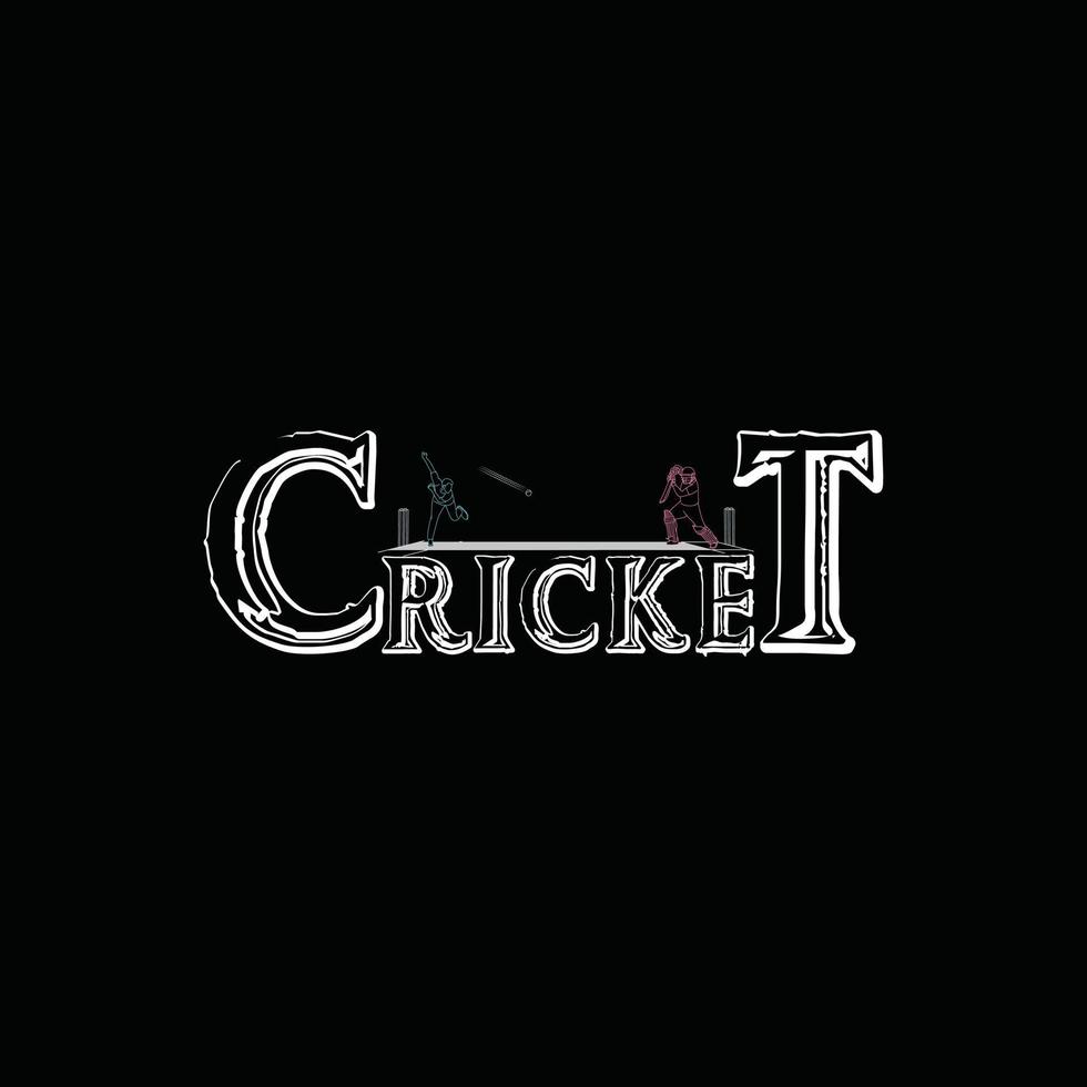 cricket vektor t-shirt design. cricket t-shirt design. kan vara Begagnade för skriva ut muggar, klistermärke mönster, hälsning kort, affischer, påsar, och t-shirts.