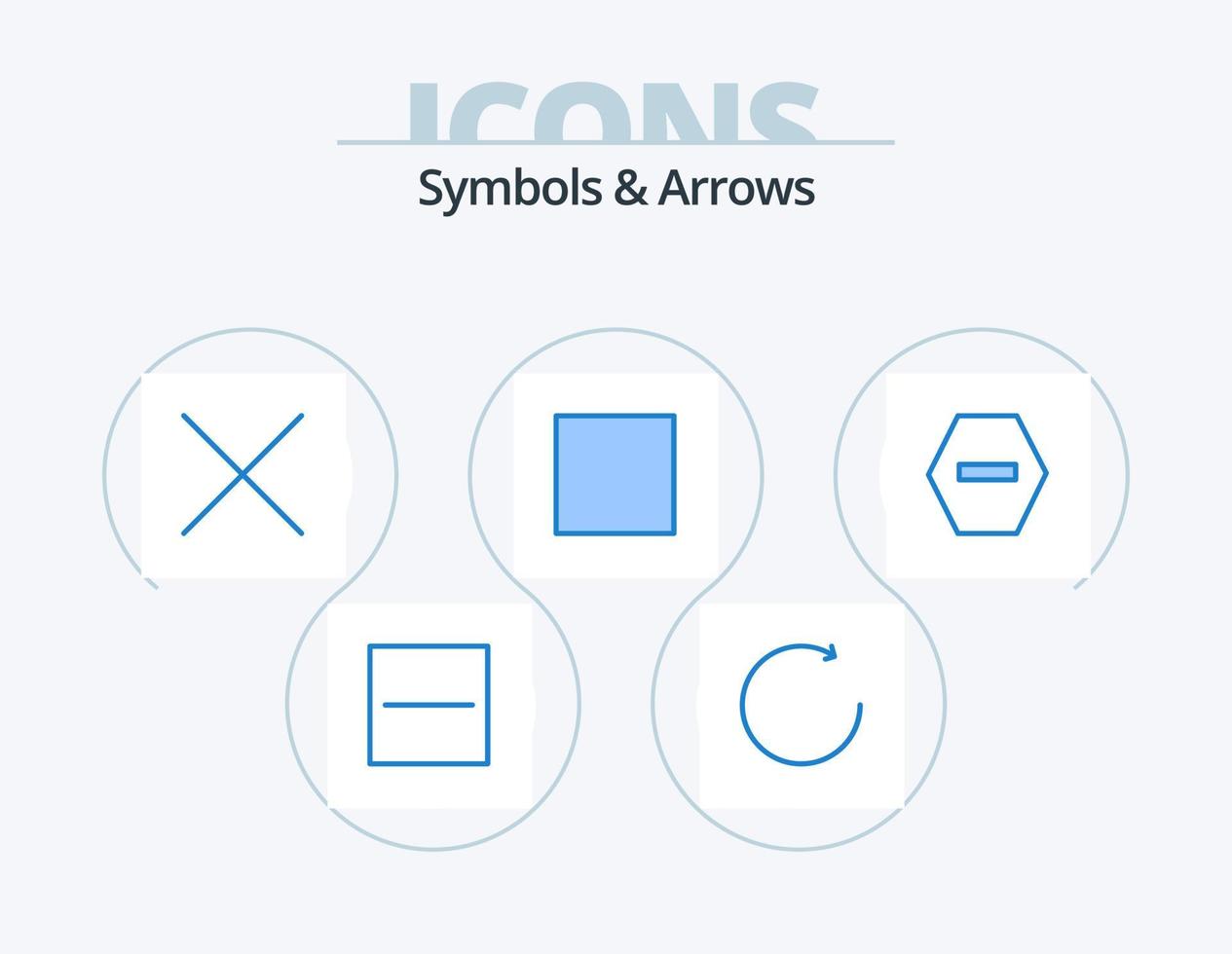 symbole und pfeile blau icon pack 5 icon design. . löschen. halt vektor